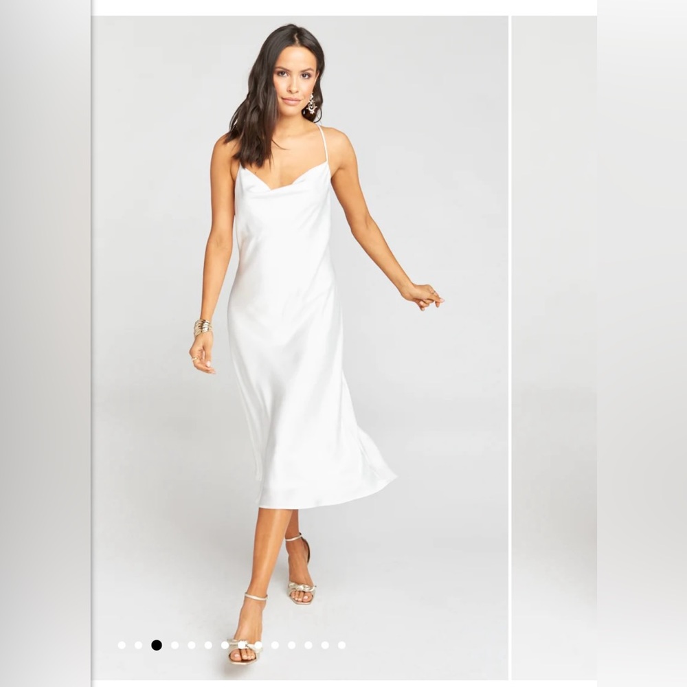 Show Me Your MuMu Verona Cowl Dress ~ Ivory Luxe Satin XXL